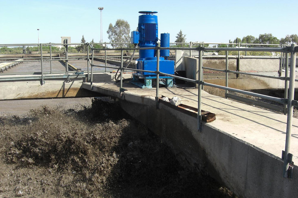 As robustas unidades de transmissão NORD garantem o bom funcionamento numa estação de tratamento de águas residuais em Túnis